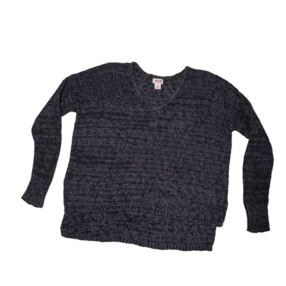 Mossimo Knit V Neck Sweater XLong Skinny arms Small Gray - Picture 7 of 7